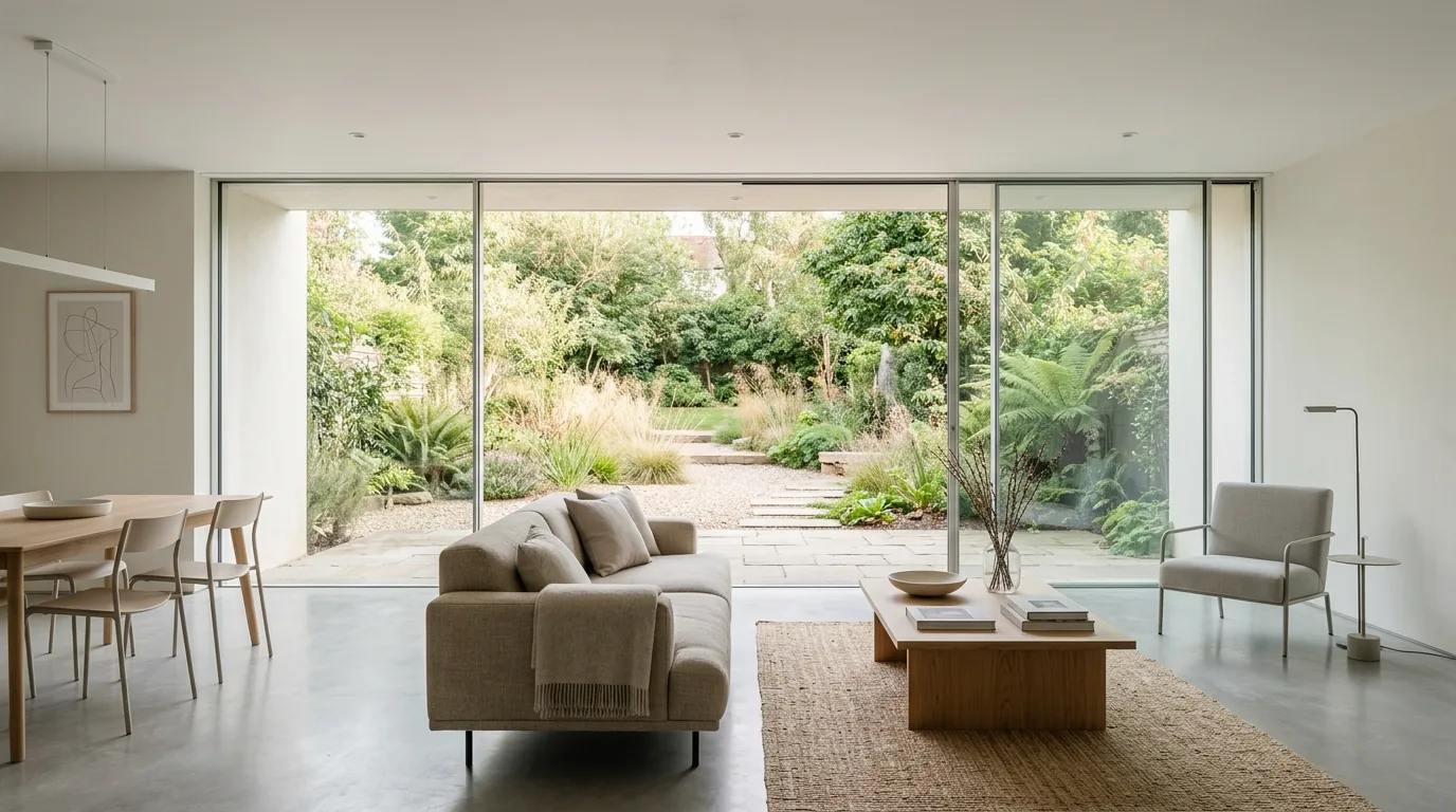 Pick large panels for a modern open view